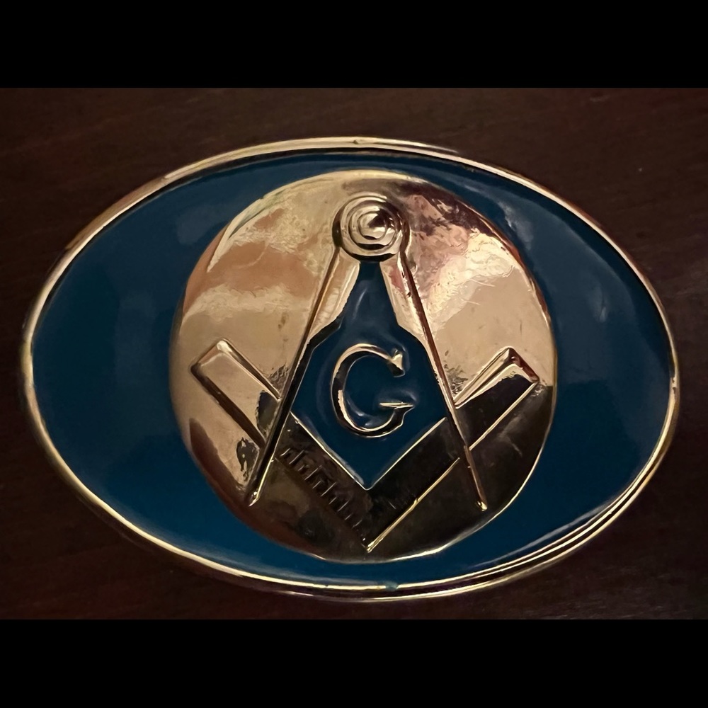 Beautiful MASONIC Belt Buckle  NOS